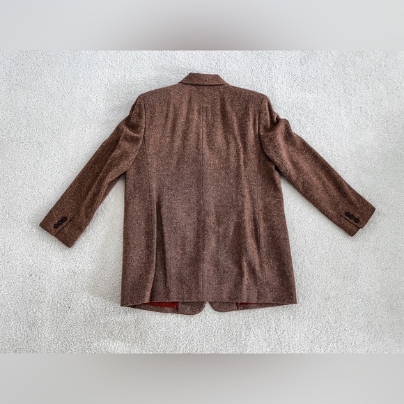 Liz Claiborne Brown Wool Tweed Jacket Blazer - Picture 4 of 7